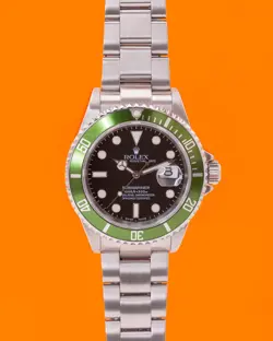 ROLEX SUBMARINER DATE 40MM 16610V KERMIT 2005