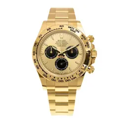 ROLEX DAYTONA WATCH 40MM CHAMPAGNE INDEX HOUR MARKERS DIAL YELLOW GOLD