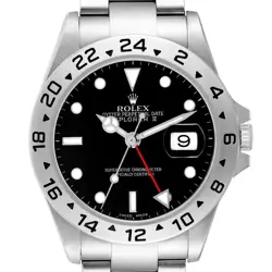 ROLEX EXPLORER II BLACK DIAL AUTOMATIC STEEL MENS WATCH 16570 BOX CARD