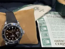 Rolex 16610 Oyster Perpetual Submariner  Used With Certificate Orig Box Tag