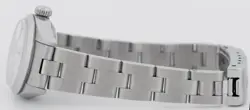 Ladies Rolex Date 26mm White Stainless Steel Oyster Roman Automatic Watch 69160