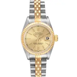 ROLEX DATEJUST STEEL YELLOW GOLD AUTOMATIC LADIES WATCH 69173 BOX PAPERS