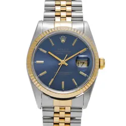 ROLEX DATEJUST 16233 BLUE WATCH 675194