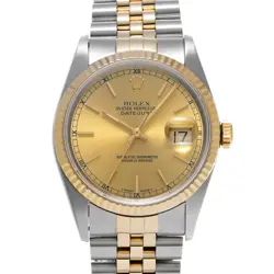 ROLEX DATEJUST 16233 CHAMPAGNE WATCH 678687