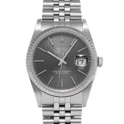 ROLEX DATEJUST 16234 GREY TAPESTRY WATCH 678679