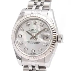 ROLEX DATEJUST 10P DIAMOND V-SERIAL SS×WG 179174NG #026