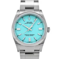 ROLEX OYSTER PERPETUAL 36 126000 TURQUOISE BLUE WATCH 680221