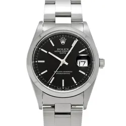 ROLEX OYSTER PERPETUAL DATE 15200 BLACK WATCH 678361