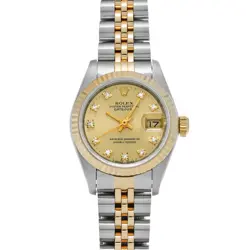 ROLEX DATEJUST 69173G CHAMPAGNE/DIAMOND WATCH 677589