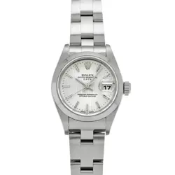 ROLEX OYSTER PERPETUAL DATE 79160 SILVER TAPESTRY WATCH 678764