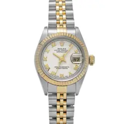 ROLEX DATEJUST 79173 IVORY PYRAMID WATCH 677678