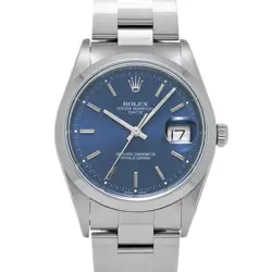 ROLEX OYSTER PERPETUAL DATE 15200 BLUE WATCH 677622