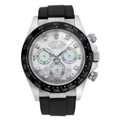 ROLEX DAYTONA 40MM 18K WHITE GOLD WHITE MOP DIAMOND AUTOMATIC WATCH 116519LN