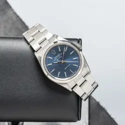 ROLEX AIR-KING 14000 FACTORY BLUE DIAL X SERIAL 1991 YEAR