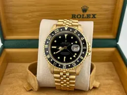 ROLEX GMT MASTER 16758 NIPPLE DIAL 18K YELLOW GOLD JUBILEE BAND 40MM