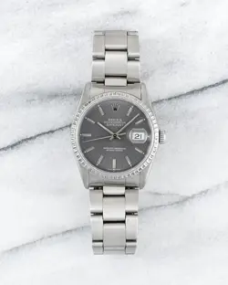 VINTAGE ROLEX DATEJUST 90S REF 16220 GREY DIAL 36MM CASE OYSTER BRACELET