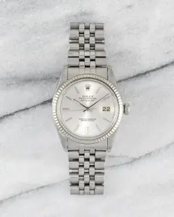 VINTAGE ROLEX DATEJUST 80S REF 16014 SILVER DIAL 36MM CASE