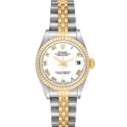 ROLEX DATEJUST STEEL YELLOW GOLD ROMAN DIAL LADIES WATCH 79173 BOX PAPERS