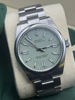 NEW 2025 ROLEX OYSTER PERPETUAL 41MM 134300 PISTACHIO DIAL