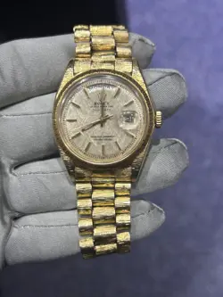 ROLEX DAY-DATE 36MM PRESIDENT 18K YELLOW GOLD FLORENTINE FINISH