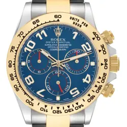 ROLEX DAYTONA BLUE DIAL STEEL YELLOW GOLD AUTOMATIC MENS WATCH 116503