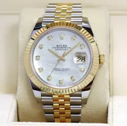 NEW 2020 ROLEX DATEJUST 126333 41MM MOP DIAMOND 18K YG TWO-TONE BOX PAPERS