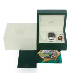 ROLEX DAYTONA 116520 BLACK DIAL CHRONOGRAPH MEN'S STAINLESS STEEL WATCH BOX/BOOK