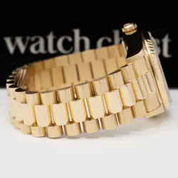 Rolex Day-Date 36 18038, Yellow Gold, Flat Champagne Diamond Dial, President ...