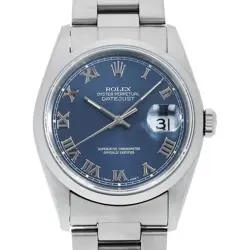 ROLEX DATEJUST 16200 BLUE ROME W NUMBER SECOND HAND MENS