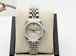 ROLEX LADIES DATE 79160 SILVER TAPESTRY DIAL STAINLESS STEEL