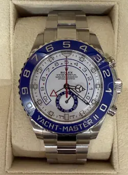 ROLEX YACHT MASTER II 44mm " MERCEDES HANDS " 116680 2019  WITH CARD AND BOX