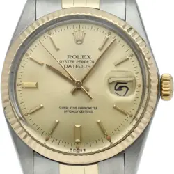 ROLEX DATEJUST MEN'S WATCH ANTIQUE OVERHAULED 16013(7) K18YG/STAINLESS STEEL...