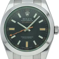 ROLEX MILGAUSS WATCH GREEN SAPPHIRE 116400GV(M) STAINLESS STEEL MENSWATCH BL...