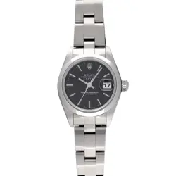 ROLEX OYSTER PERPETUAL DATE 69160 BLACK WATCH 677659