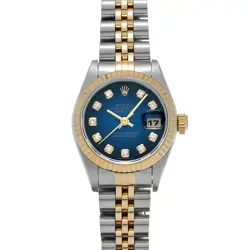 ROLEX DATEJUST 69173G BLUE GRADIENT/DIAMOND WATCH 665042