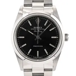 ROLEX AIR KING 14000 WATCHES / BLACK MECHANICAL AUTOMATIC MENS