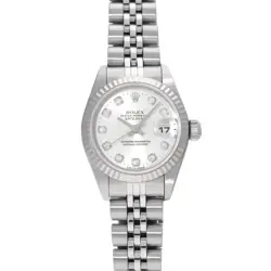 ROLEX DATEJUST 69174G SILVER/DIAMOND WATCH 680624