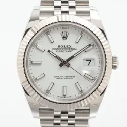 ROLEX DATEJUST 126334 SS×WG SS AT WHITE DIAL 2 EXTRA LINKS
