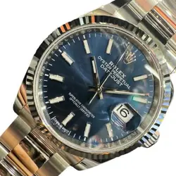 USED ROLEX DATEJUST 36 126234 BLUE CASE: 36MM BAND: 18CM MEN'S WATCH #1012015