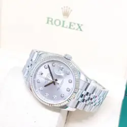ROLEX 36MM RHODIUM DIAMONDS DATEJUST  116234 (V SERIES)