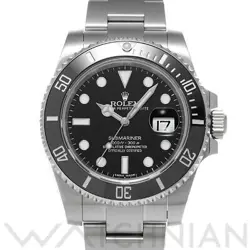USED ROLEX SUBMARINER DATE 116610LN BLACK CASE: 40×40MM MEN'S WATCH #108015
