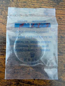 ROLEX TUDOR - NOS ORIGINAL OYSTER PLASTIC CRYSTAL NO CYCLOPS WINDOW - PART 29.5