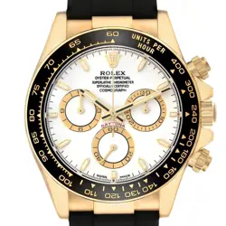 ROLEX COSMOGRAPH DAYTONA YELLOW GOLD WHITE DIAL MENS WATCH 126518