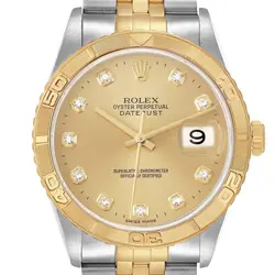 ROLEX DATEJUST TURNOGRAPH STEEL YELLOW GOLD AUTOMATIC MENS WATCH 16263