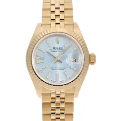 ROLEX DATEJUST BAR INDEX DIAMOND IX DIAMOND 279178 CORNFLOWER BLUE RANDOM NU...