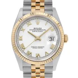 ROLEX DATEJUST 36 126233 WHITE ROMAN 5 ROW JUBILEE BRACELET RANDOM NUMBER SE...