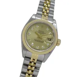 ROLEX DATEJUST 10P DIAMOND YG 69173G TO214645