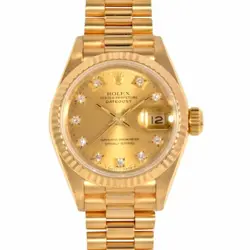 ROLEX 69178G DATEJUST L K18YG DIAMOND INDEX LADIES #GP030