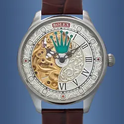 ROLEX MARRIAGE WATCH 240712 ANTIQUE 48MM MEN'S WRISTWATCH BASED LEATHER USED