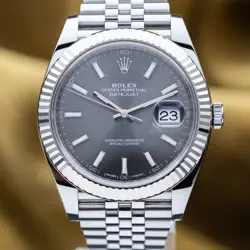DJ41 RHODIUM FLUTED
